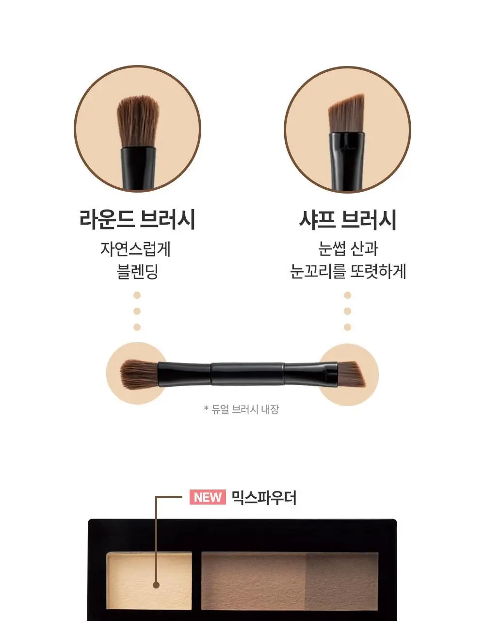 [파우더 브로우] 키스미 헤비로테이션 내추럴 파우더 아이브로우 상세페이지 3